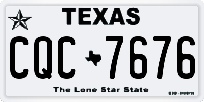 TX license plate CQC7676