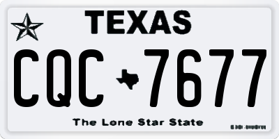 TX license plate CQC7677