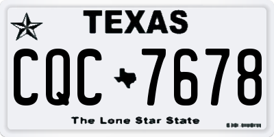 TX license plate CQC7678