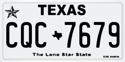 TX license plate CQC7679
