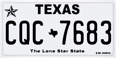 TX license plate CQC7683