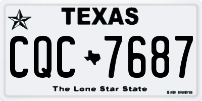 TX license plate CQC7687