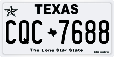 TX license plate CQC7688