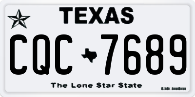 TX license plate CQC7689