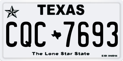 TX license plate CQC7693