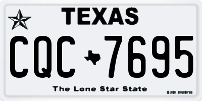 TX license plate CQC7695