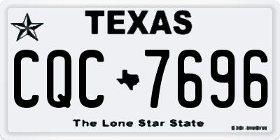 TX license plate CQC7696