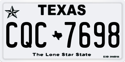 TX license plate CQC7698
