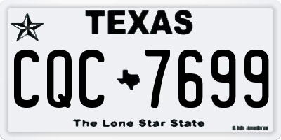TX license plate CQC7699