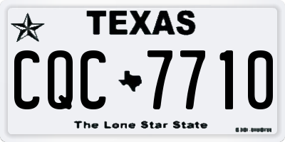 TX license plate CQC7710