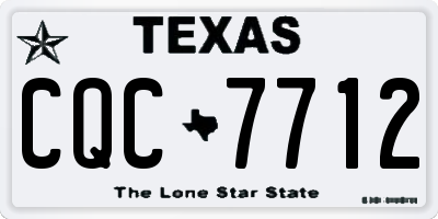 TX license plate CQC7712