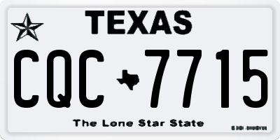 TX license plate CQC7715