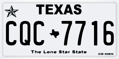 TX license plate CQC7716