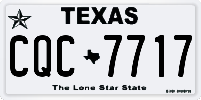TX license plate CQC7717