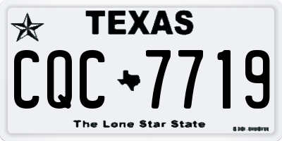 TX license plate CQC7719