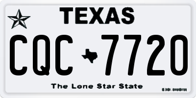 TX license plate CQC7720