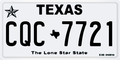 TX license plate CQC7721