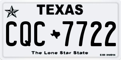 TX license plate CQC7722