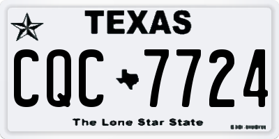 TX license plate CQC7724