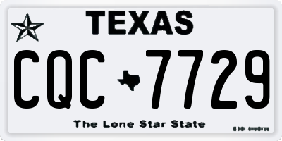 TX license plate CQC7729