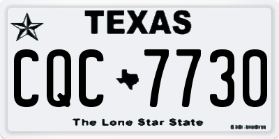 TX license plate CQC7730