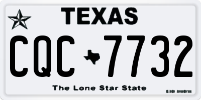 TX license plate CQC7732