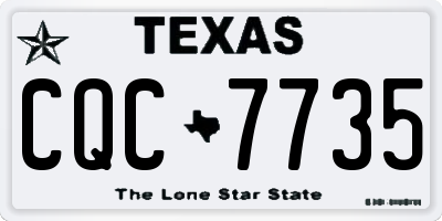 TX license plate CQC7735