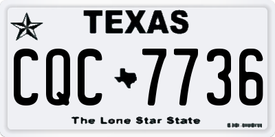 TX license plate CQC7736