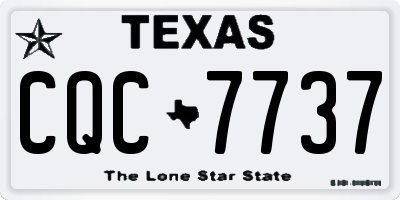 TX license plate CQC7737