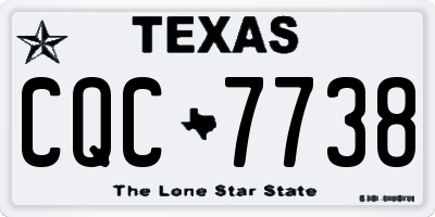 TX license plate CQC7738