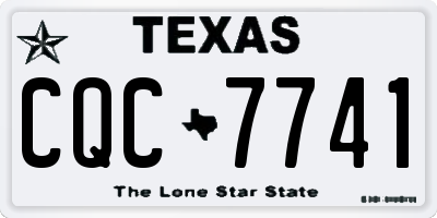 TX license plate CQC7741