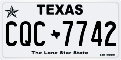 TX license plate CQC7742