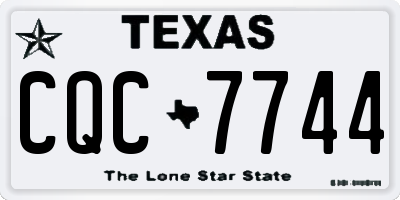 TX license plate CQC7744