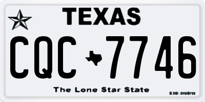 TX license plate CQC7746