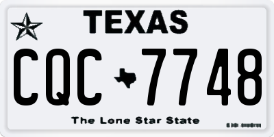 TX license plate CQC7748