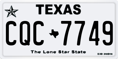 TX license plate CQC7749
