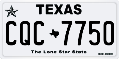 TX license plate CQC7750