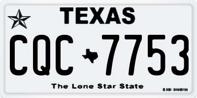 TX license plate CQC7753