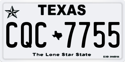 TX license plate CQC7755