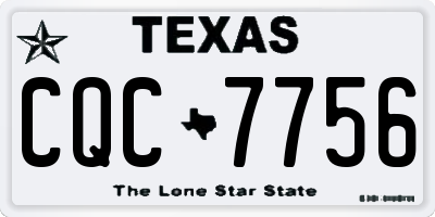 TX license plate CQC7756