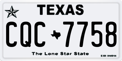 TX license plate CQC7758