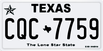 TX license plate CQC7759