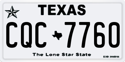 TX license plate CQC7760