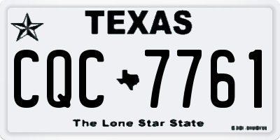 TX license plate CQC7761