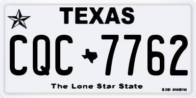 TX license plate CQC7762