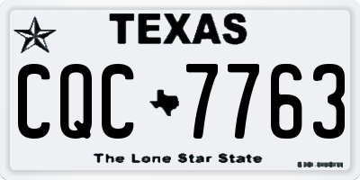 TX license plate CQC7763