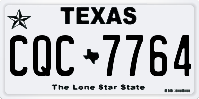 TX license plate CQC7764