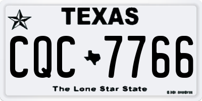TX license plate CQC7766