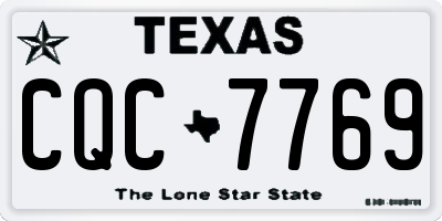 TX license plate CQC7769