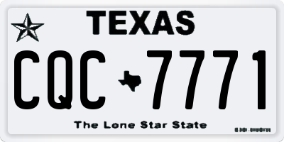 TX license plate CQC7771